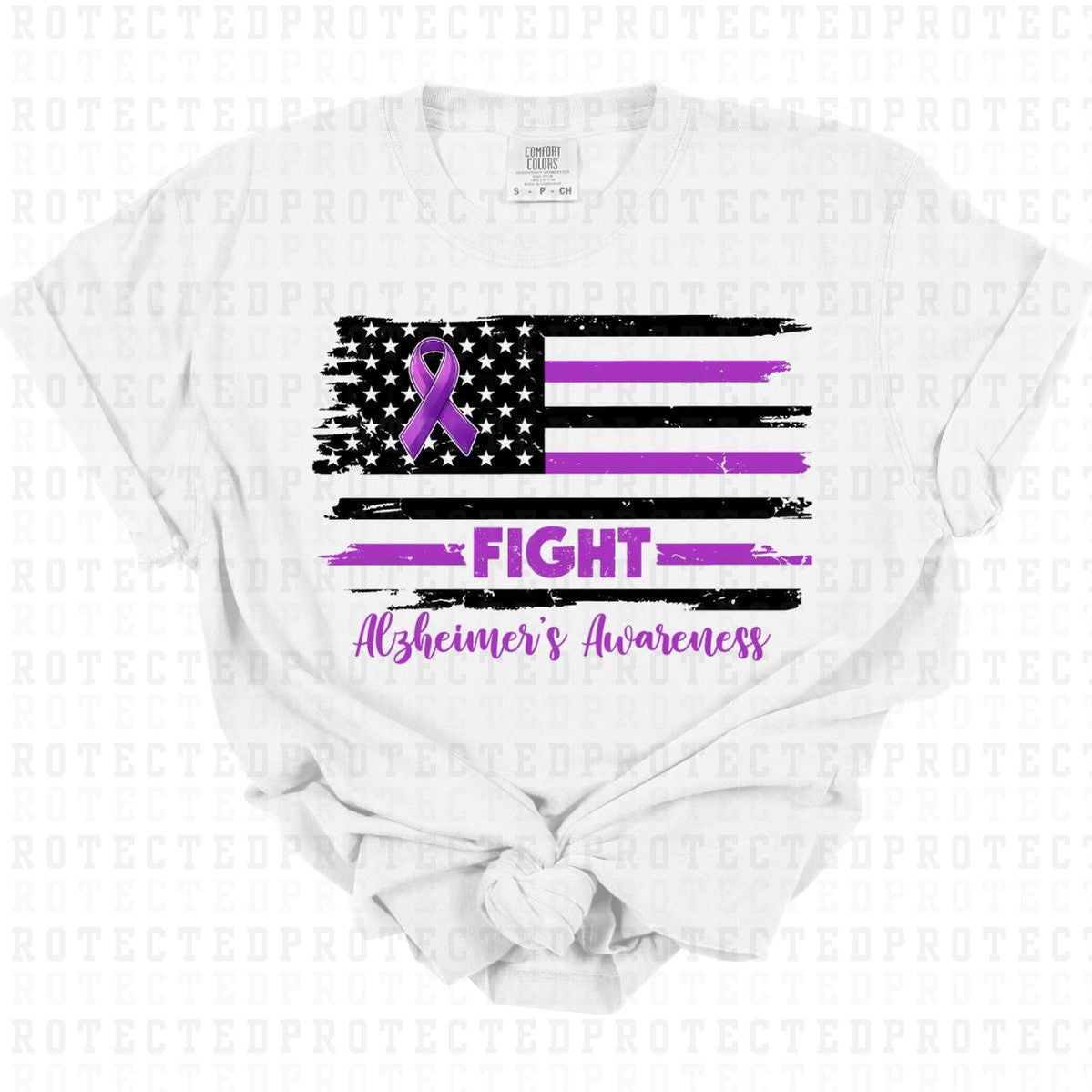 FIGHT ALZHEIMERS AWARENESS - DTF TRANSFER