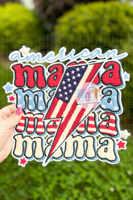 AMERICAN MAMA - CHENILLE PATCH