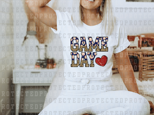 GAME DAY BASEBALL BLUE - DTF TRANSFER - KAI RAE TRANSFERS