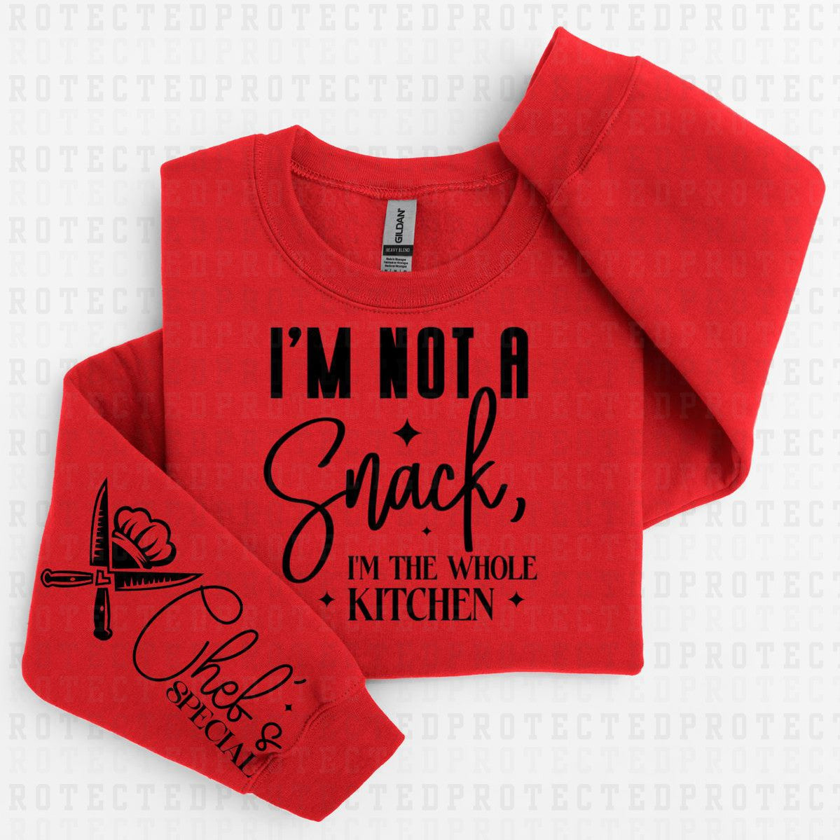 WHOLE KITCHEN *SINGLE COLOR - SLEEVE DESIGN COMES IN 6"* (FULL FRONT/1 SLEEVE) - DTF TRANSFER