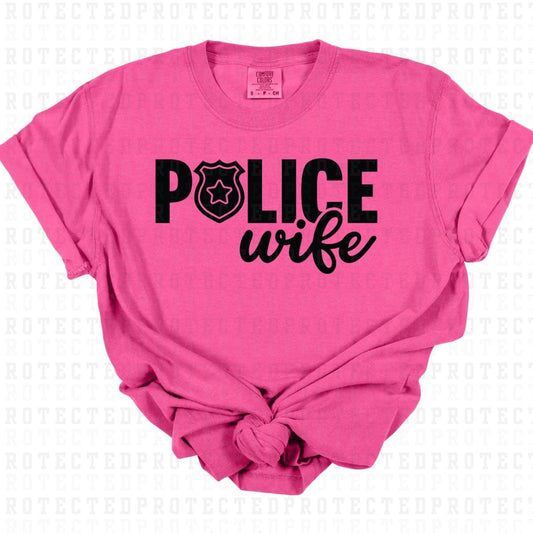 POLICE WIFE *SINGLE COLOR* - DTF TRANSFER