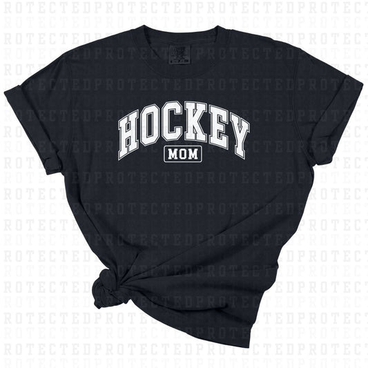 HOCKEY MOM *WHITE - SINGLE COLOR* - DTF TRANSFER