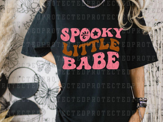 SPOOKY LITTLE BABE - PINK/TAN - DTF TRANSFER