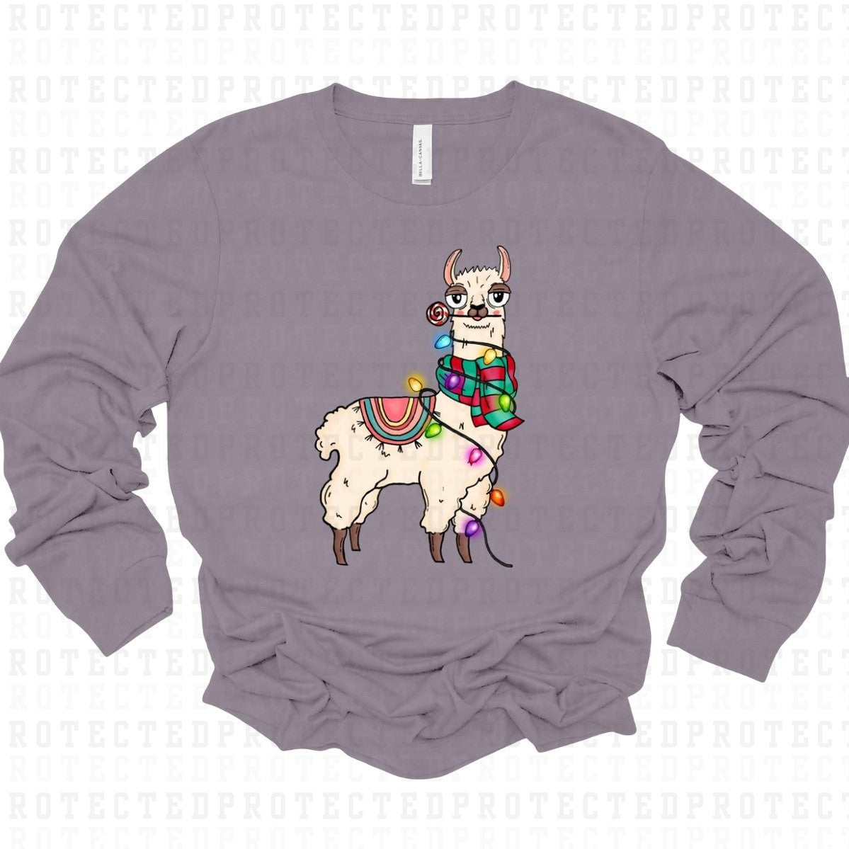 CHRISTMAS LLAMA - DTF TRANSFER