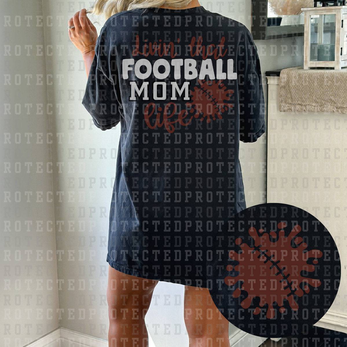 FOOTBALL MOM LIFE (POCKET/BACK) - DTF TRANSFER – KAI RAE TRANSFERS