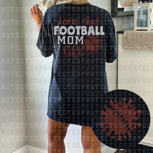 FOOTBALL MOM LIFE (POCKET/BACK) - DTF TRANSFER