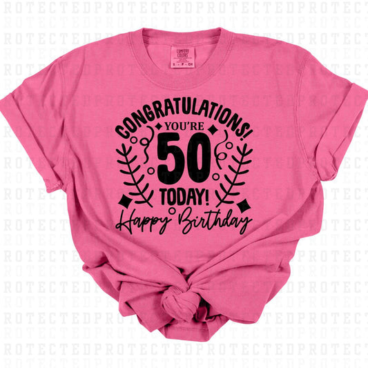50 TODAY *SINGLE COLOR* - DTF TRANSFER