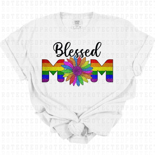 BLESSED MOM *FAUX SEQUIN* - DTF TRANSFER