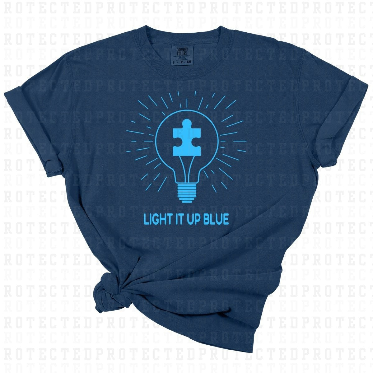 LIGHT IT UP BLUE *SINGLE COLOR* - DTF TRANSFER