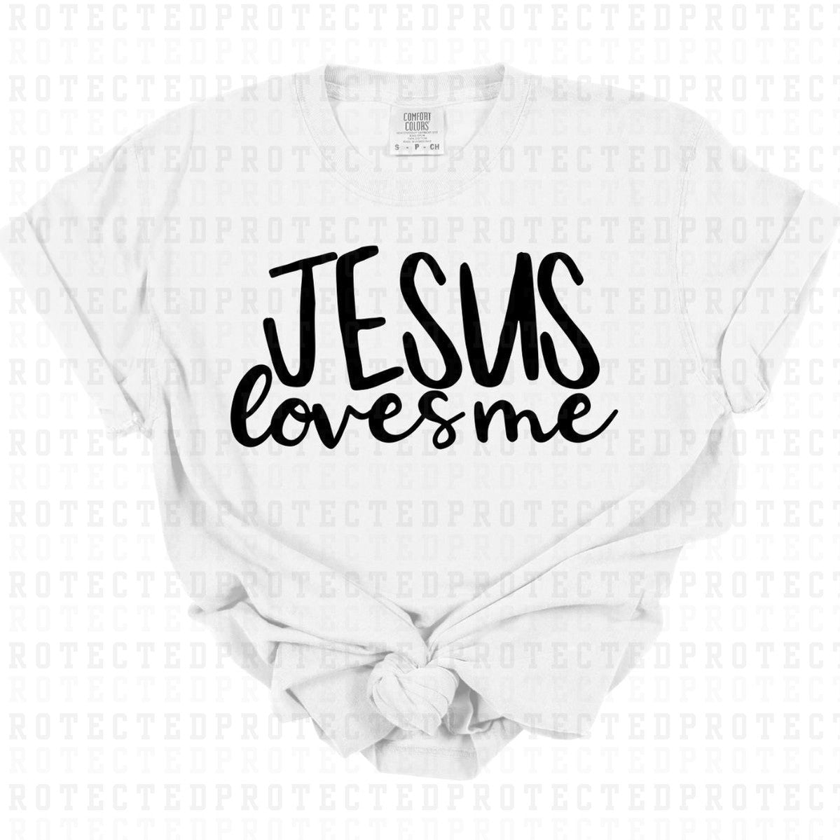 JESUS LOVES ME *SINGLE COLOR* - DTF TRANSFER