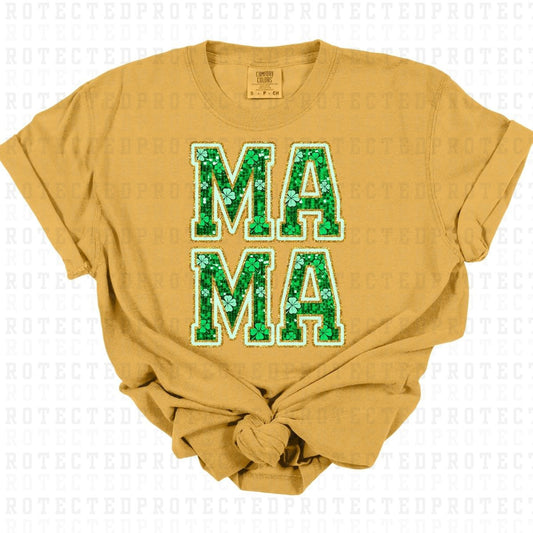 MAMA 4 LEAF CLOVER *FAUX SEQUIN* - DTF TRANSFER