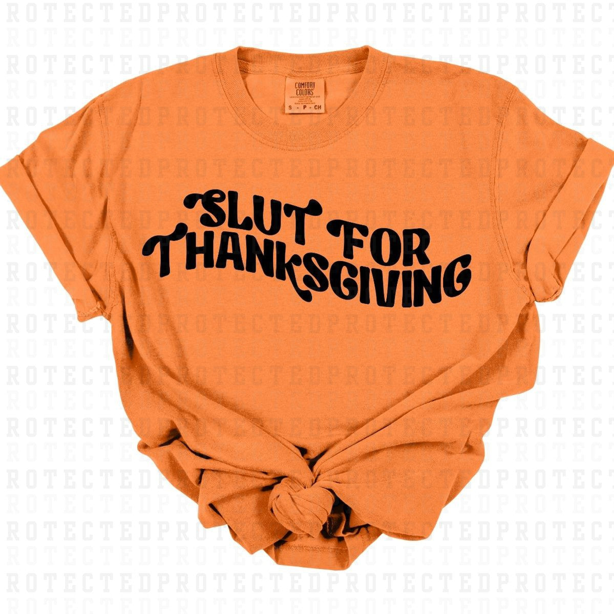 SLUT FOR THANKSGIVING *SINGLE COLOR* - DTF TRANSFER