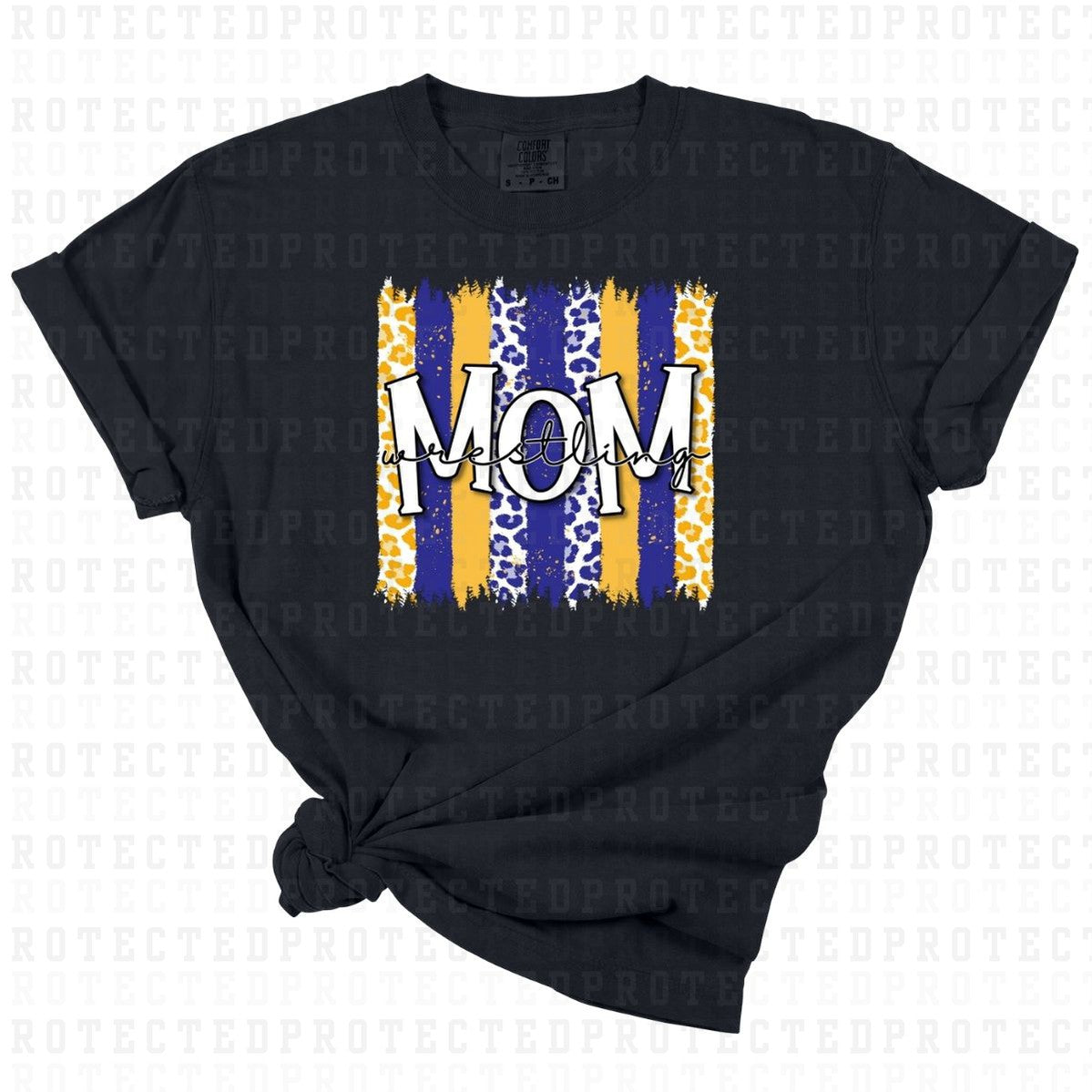 WRESTLING MOM *BLUE & GOLD* - DTF TRANSFER