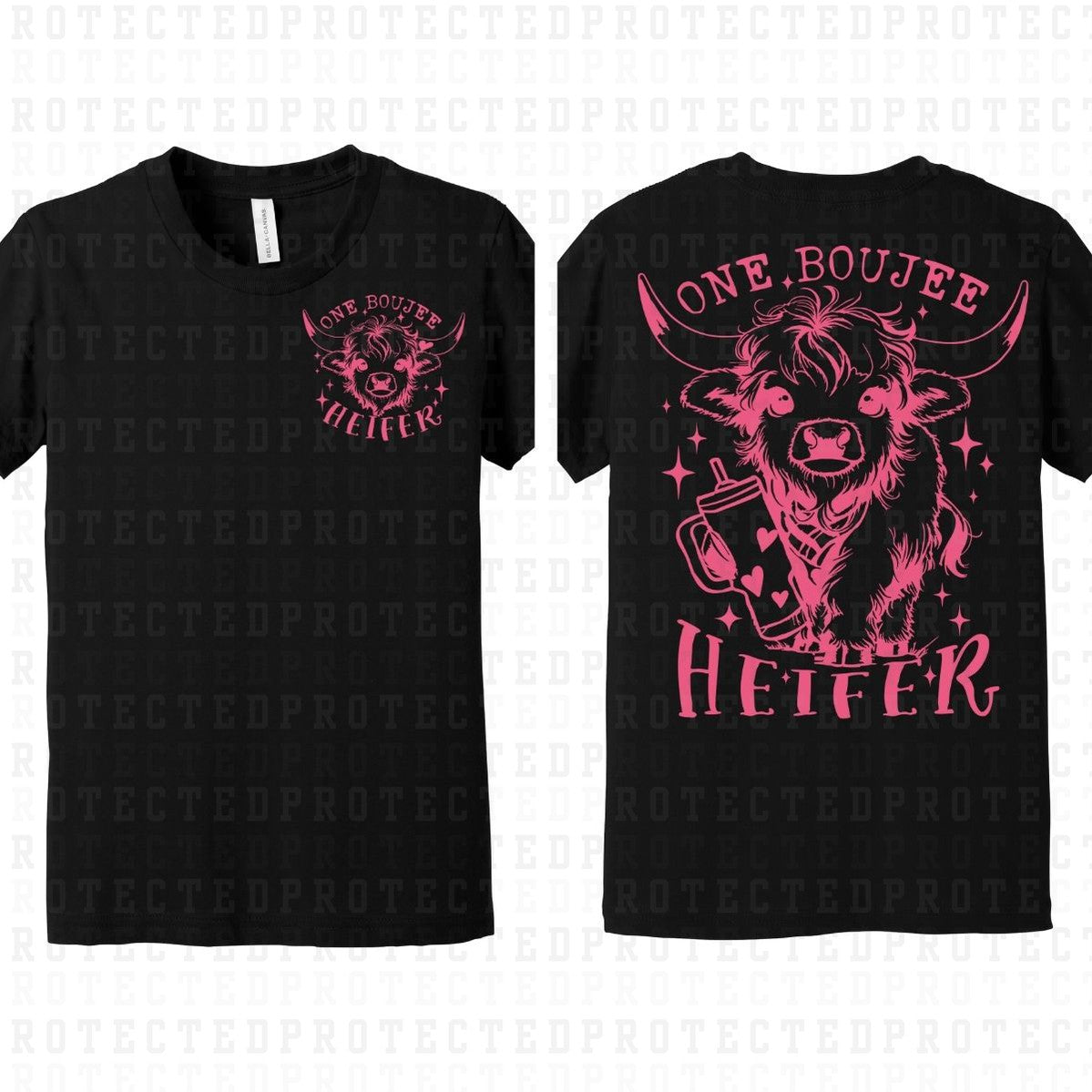 BOUJEE HEIFER (SINGLE COLOR/POCKET+BACK) - DTF TRANSFER