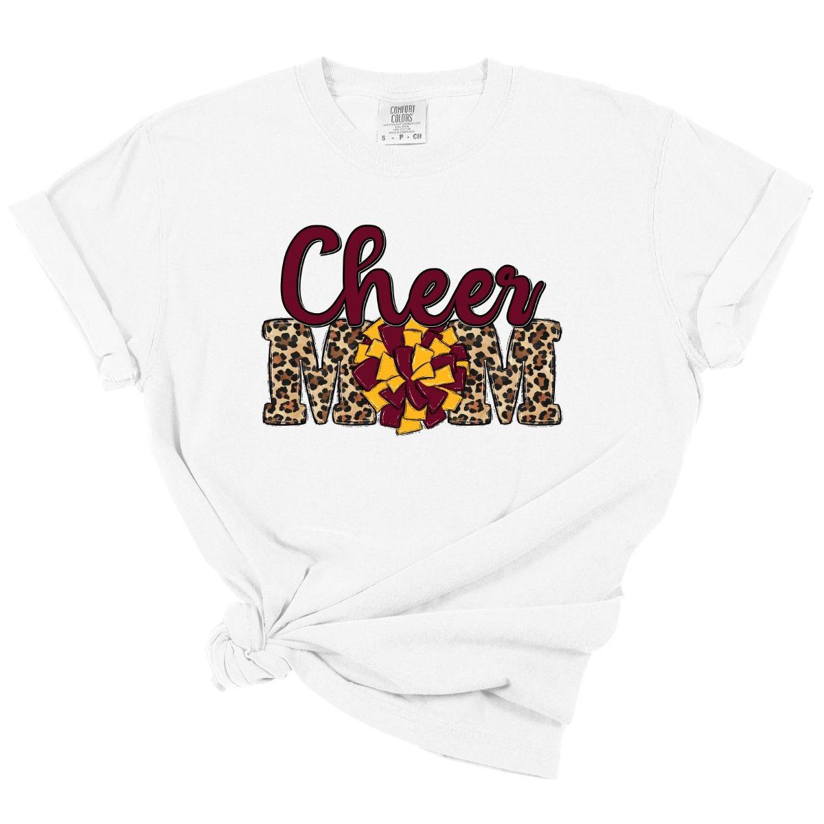 CHEER MOM *GOLD & BURGUNDY* - DTF TRANSFER