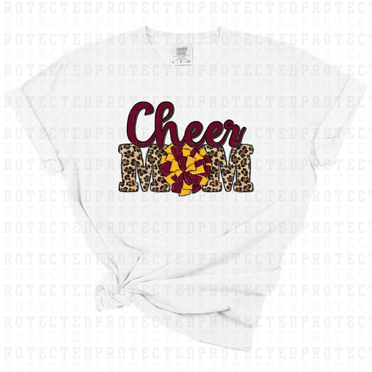 CHEER MOM *GOLD & BURGUNDY* - DTF TRANSFER