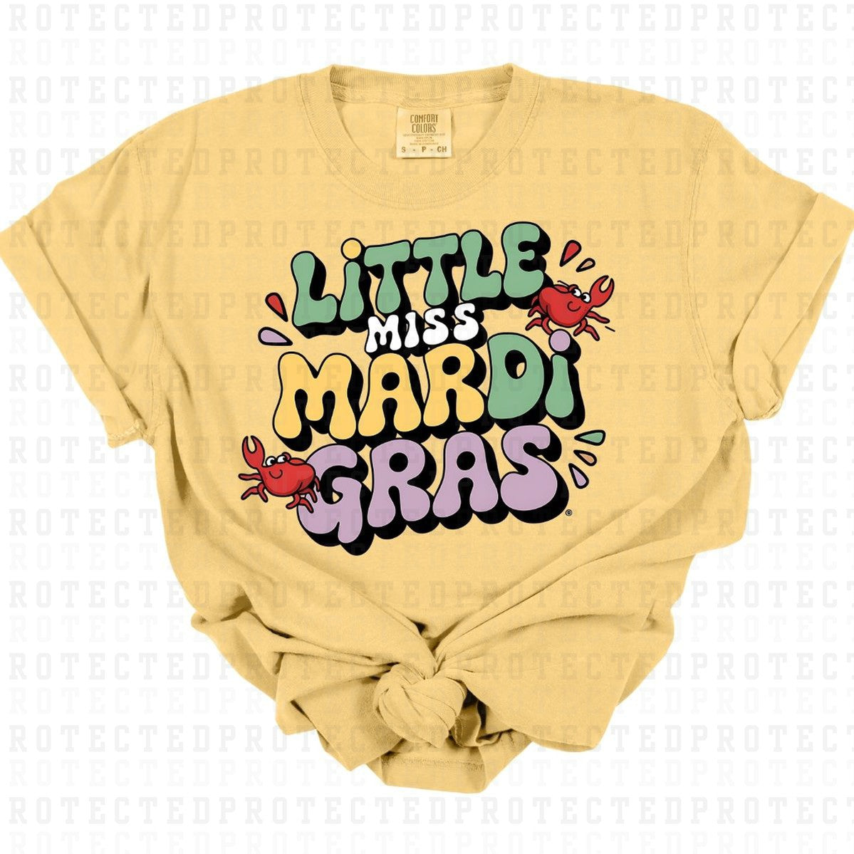 LITTLE MISS MARDI GRAS - DTF TRANSFER