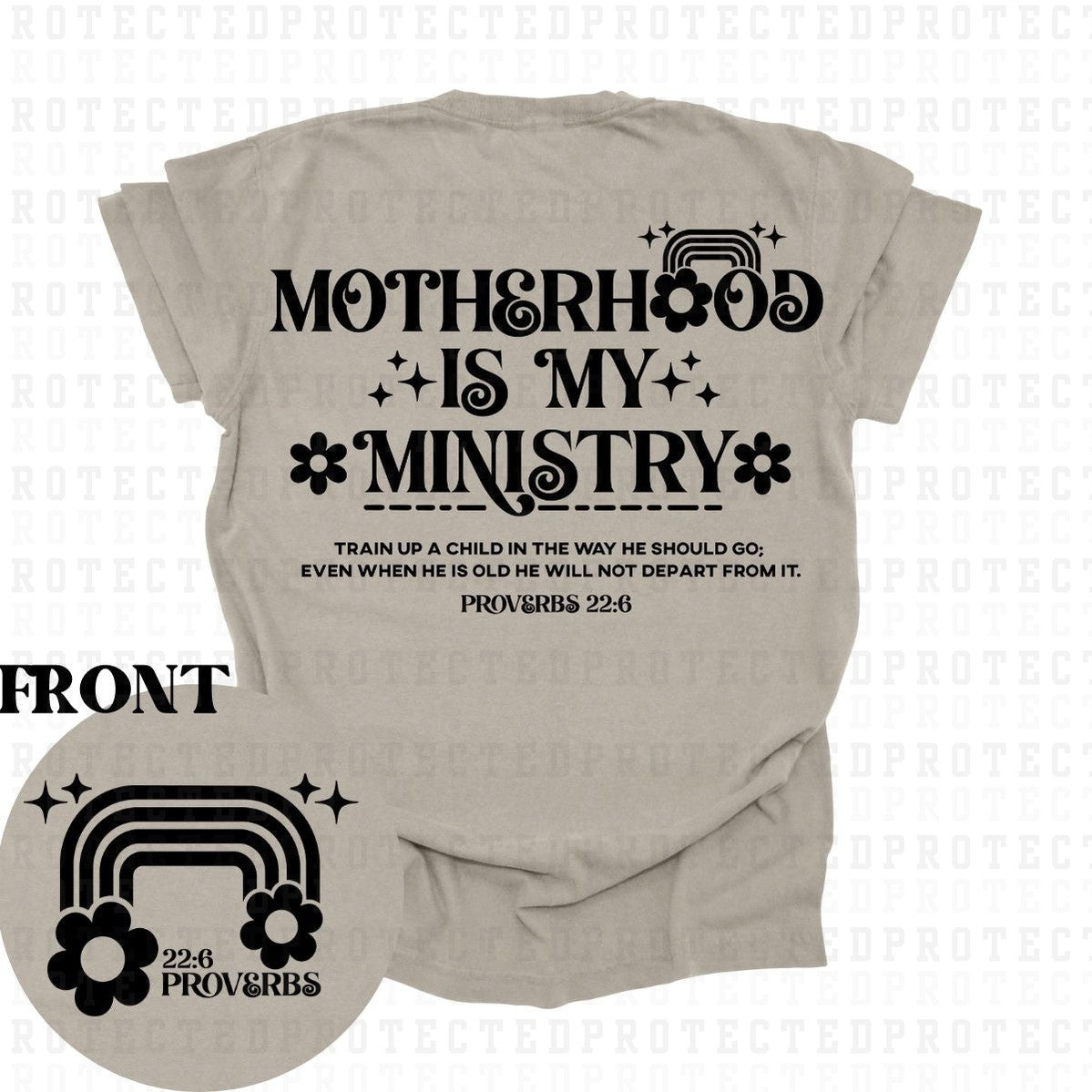 MY MINISTRY (SINGLE COLOR/POCKET+BACK) - DTF TRANSFER