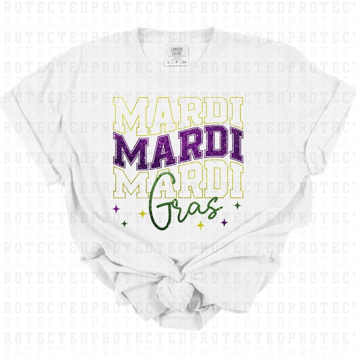 MARDI GRAS *FAUX SEQUIN* - DTF TRANSFER