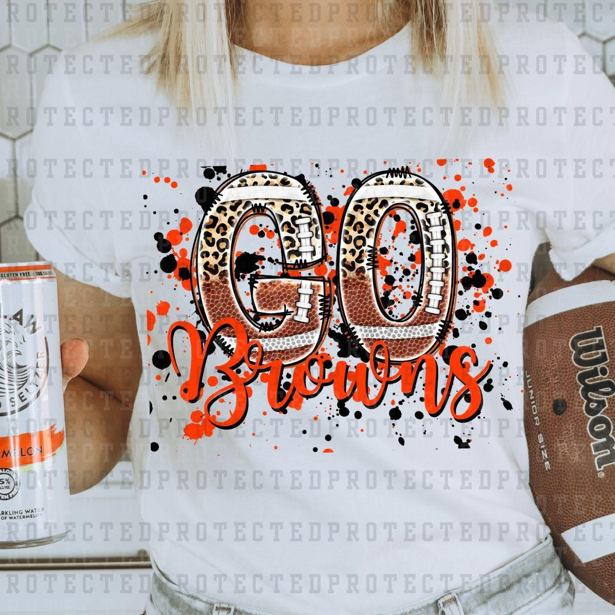 GO BROWNS PAINT SPLATTER - DTF TRANSFER