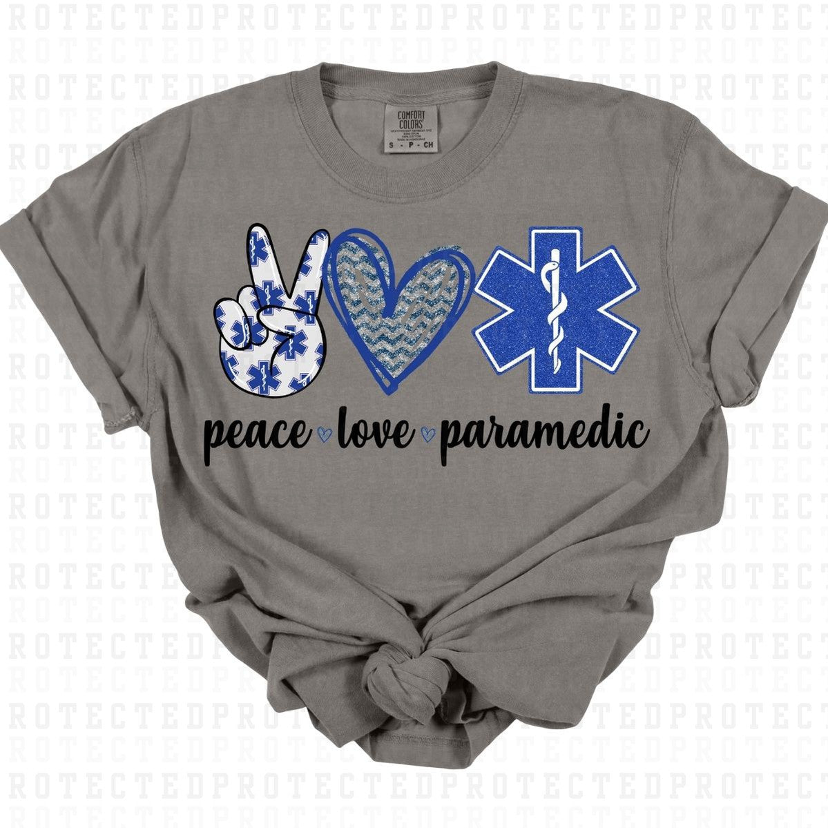 PEACE LOVE PARAMEDIC - DTF TRANSFER