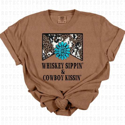 WHISKEY SIPPIN' & COWBOY KISSIN' - DTF TRANSFER