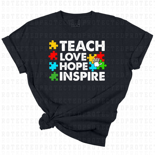 TEACH LOVE HOPE INSPIRE - DTF TRANSFER