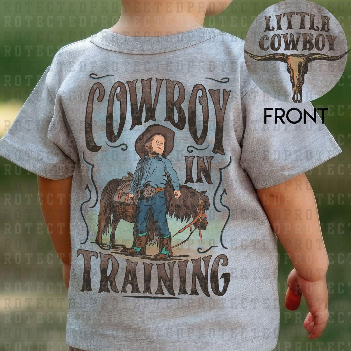 COWBOY IN TRAINING (POCKET/BACK) - DTF TRANSFER