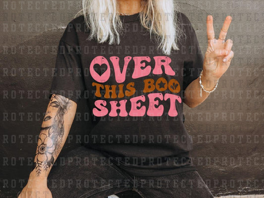 OVER THIS BOO SHEET - PINK/TAN - DTF TRANSFER