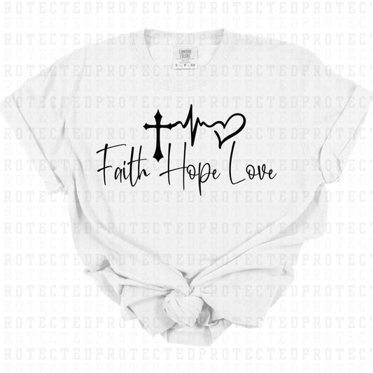 FAITH HOPE LOVE *SINGLE COLOR* - DTF TRANSFER