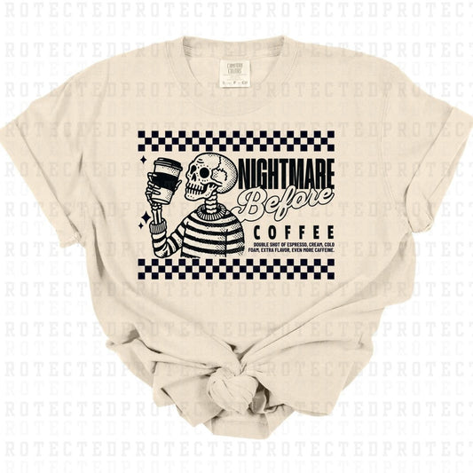 NIGHTMARE BEFORE COFFEE - DTF TRANSFER