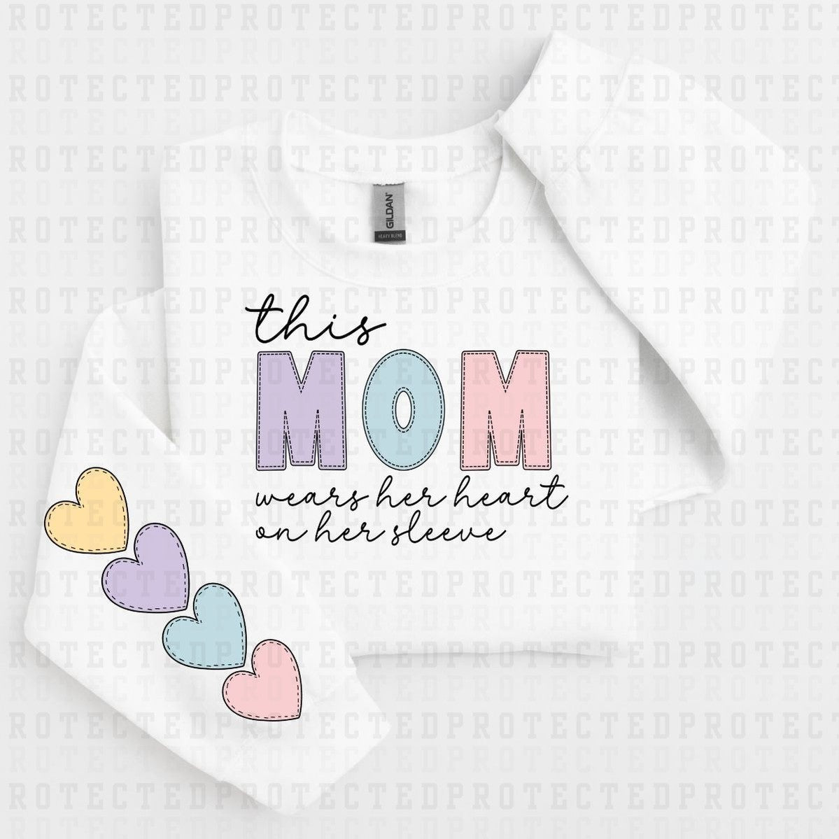 THIS MOM *SLEEVE COMES IN 6"* (FULL FRONT+1 SLEEVE) - DTF TRANSFER