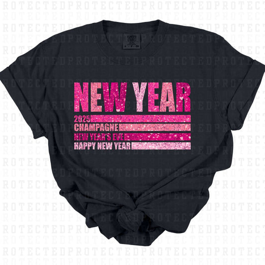 NEW YEAR 2025 *FAUX SEQUIN* - DTF TRANSFER