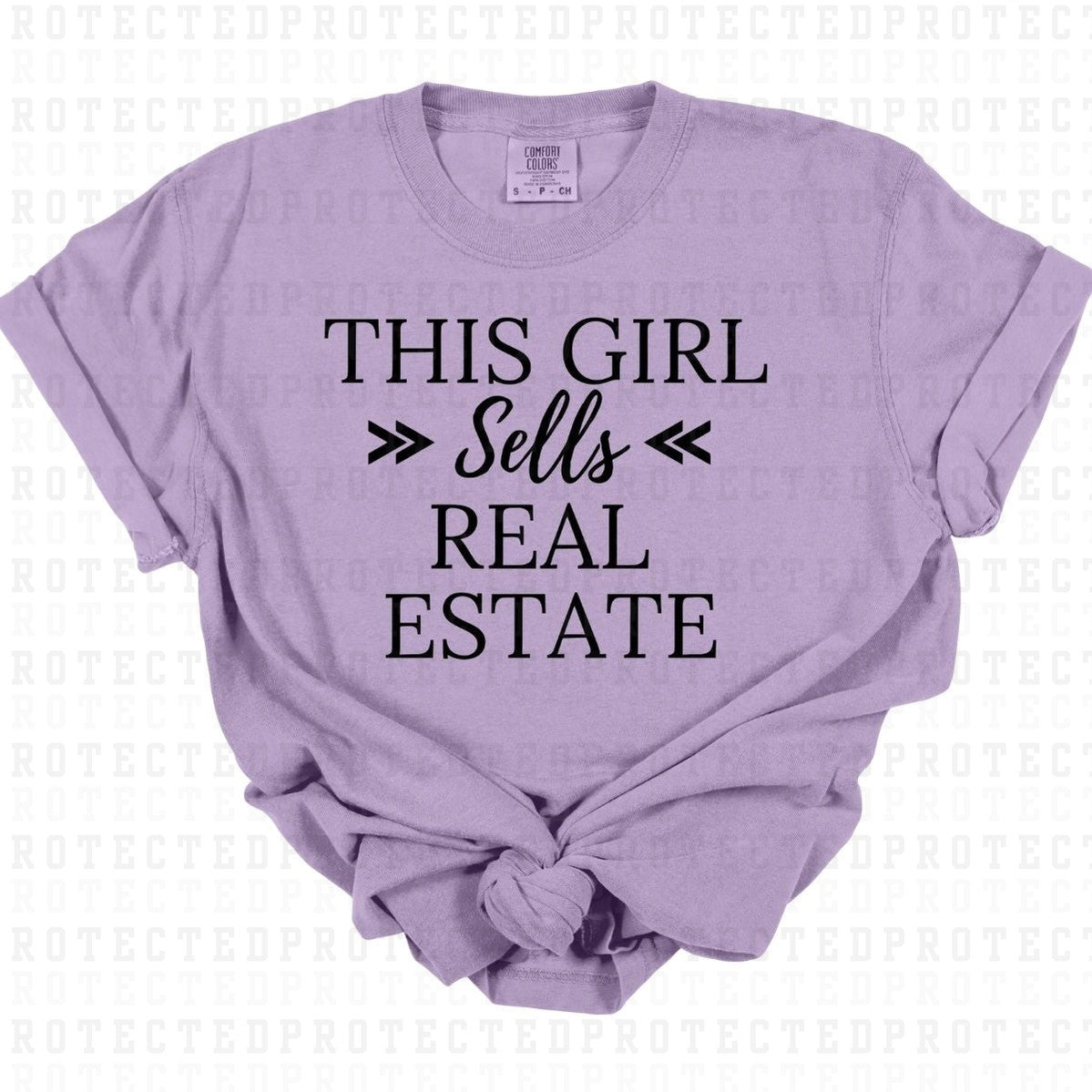 THIS GIRL SELLS REAL ESTATE *SINGLE COLOR* - DTF TRANSFER