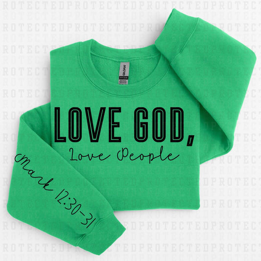 LOVE GOD *SINGLE COLOR - SLEEVE DESIGN COMES IN 6"* (FULL FRONT/1 SLEEVE) - DTF TRANSFER