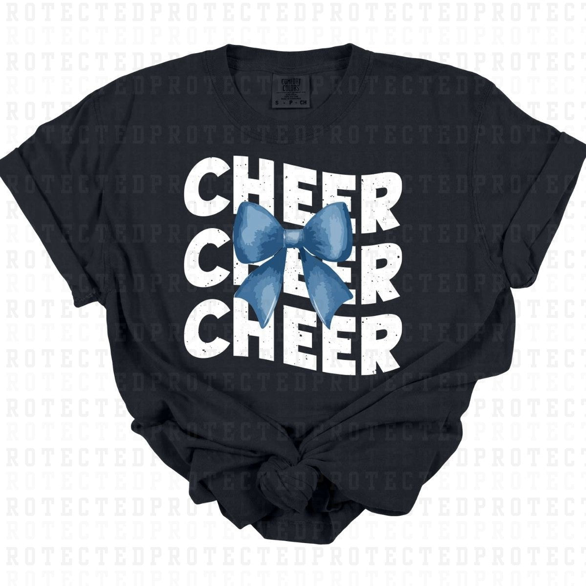 COQUETTE CHEER *WHITE/BLUE/GRUNGE* - DTF TRANSFER