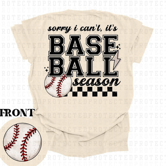 BASEBALL SEASON (POCKET/BACK)- DTF TRANSFER