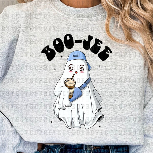 BOO-JEE *GHOST WITH BLUE TUMBLER & CROSSBODY & BALLCAP* - DTF TRANSFER