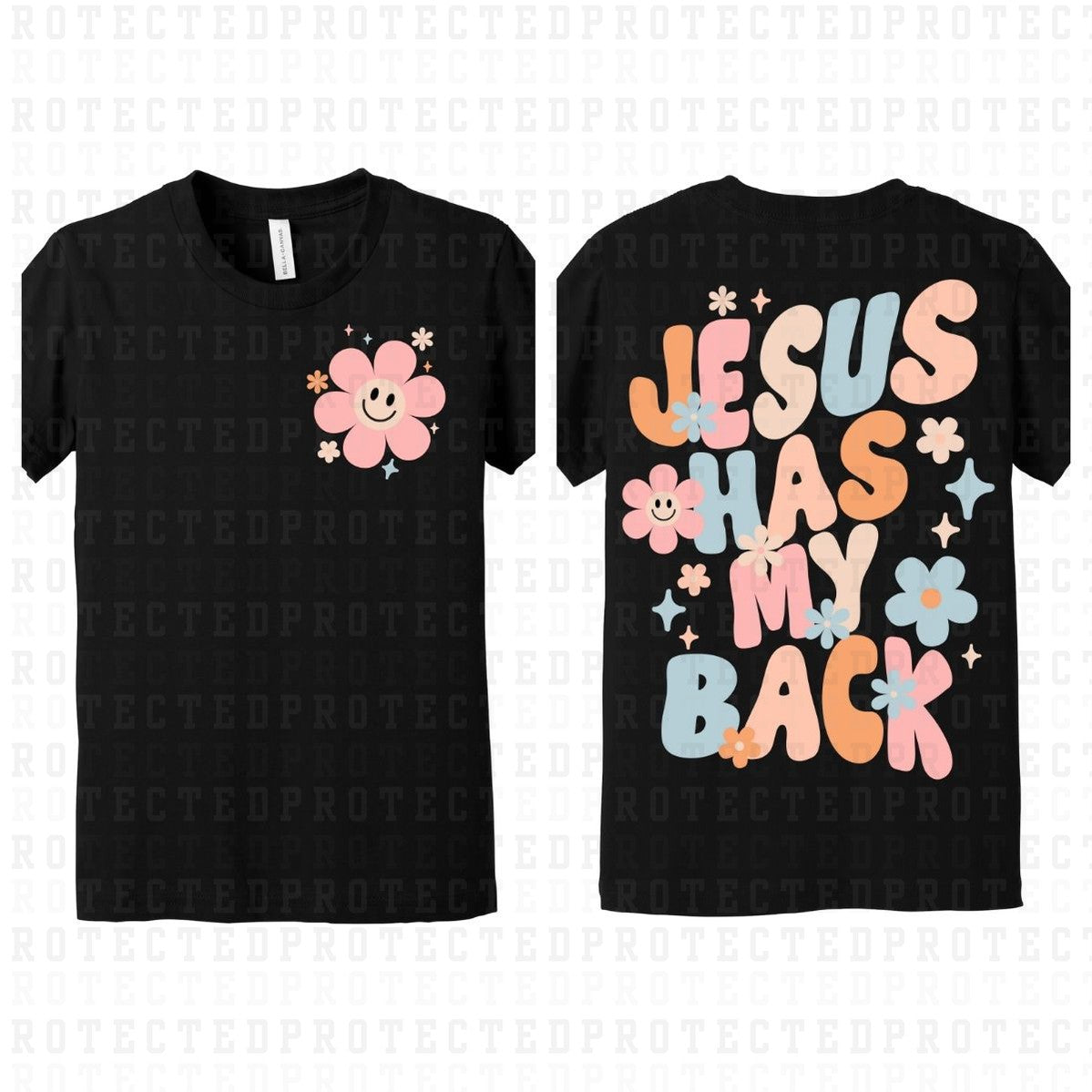 JESUS HAS MY BACK (POCKET+BACK) - DTF TRANSFER