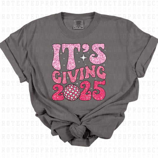 ITS GIVING 2025 *FAUX SEQUIN* - DTF TRANSFER