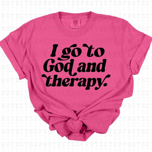 GOD & THERAPY *SINGLE COLOR* - DTF TRANSFER