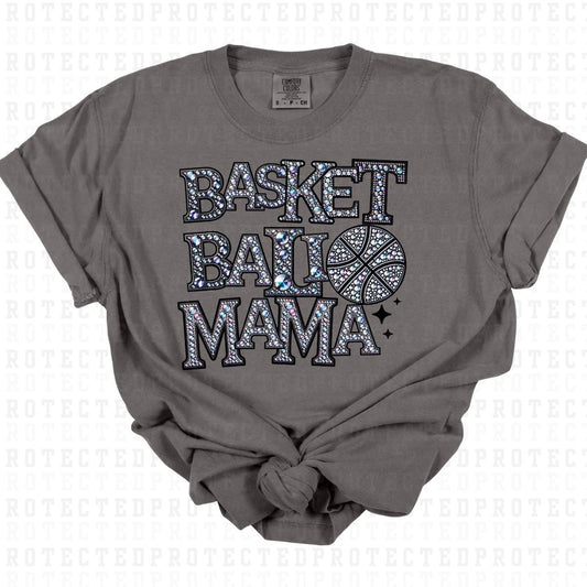 BASKETBALL MAMA *FAUX RHINESTONES* - DTF TRANSFER