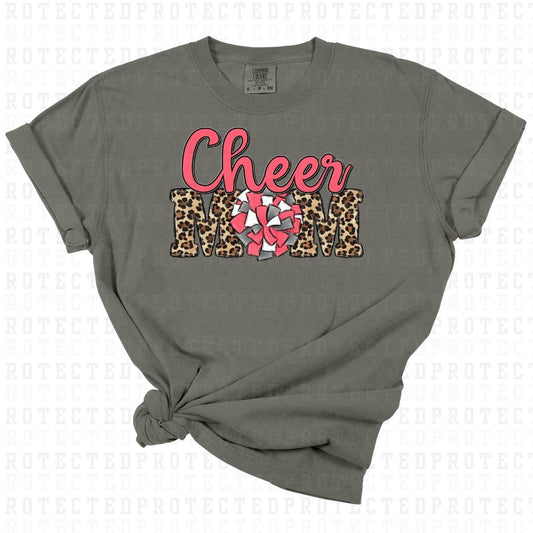 CHEER MOM *WHITE SILVER & PINK* - DTF TRANSFER