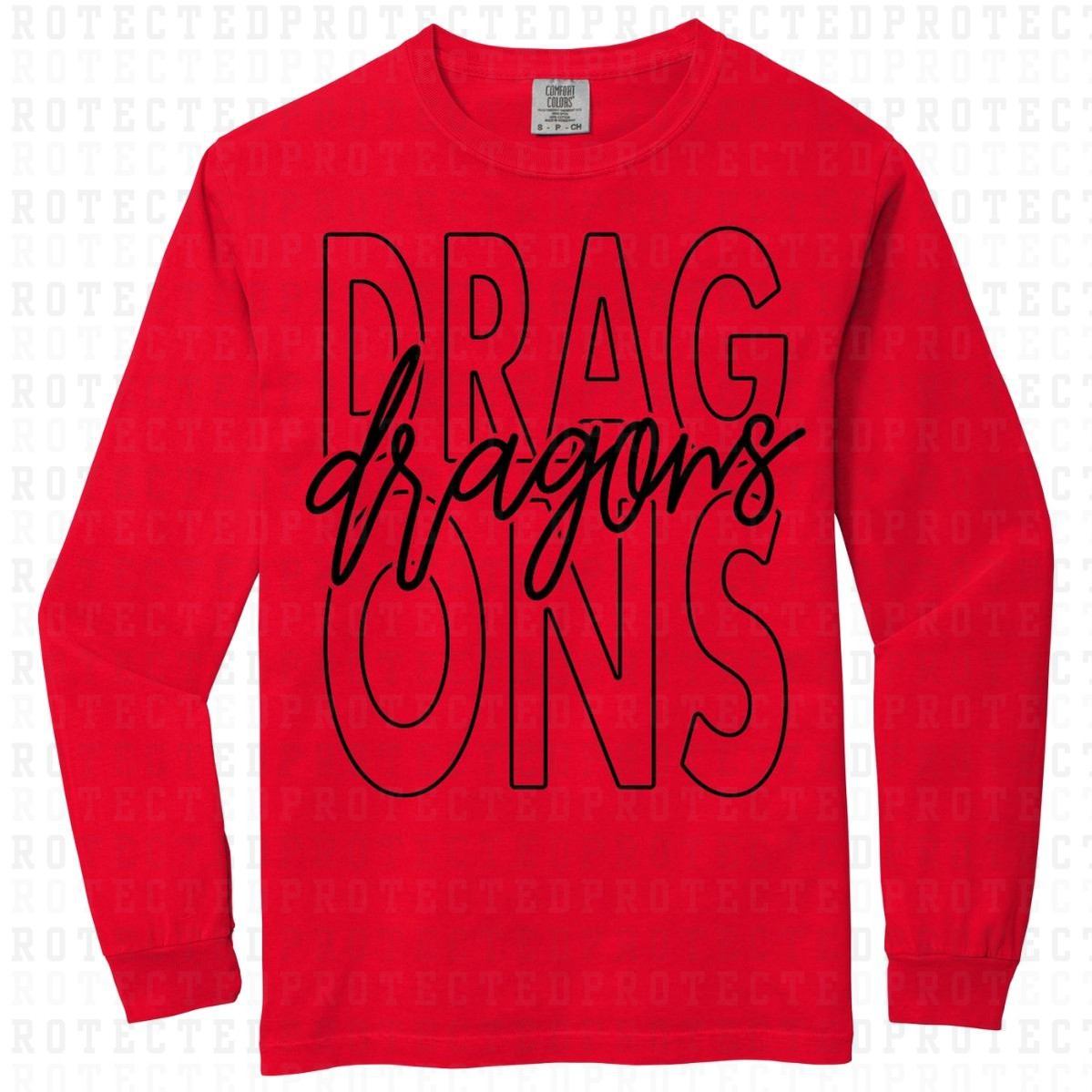 DRAGONS *SINGLE COLOR* - DTF TRANSFER