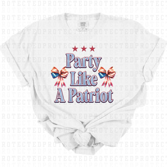 COQUETTE PARTY LIKE A PATRIOT - DTF TRANSFER