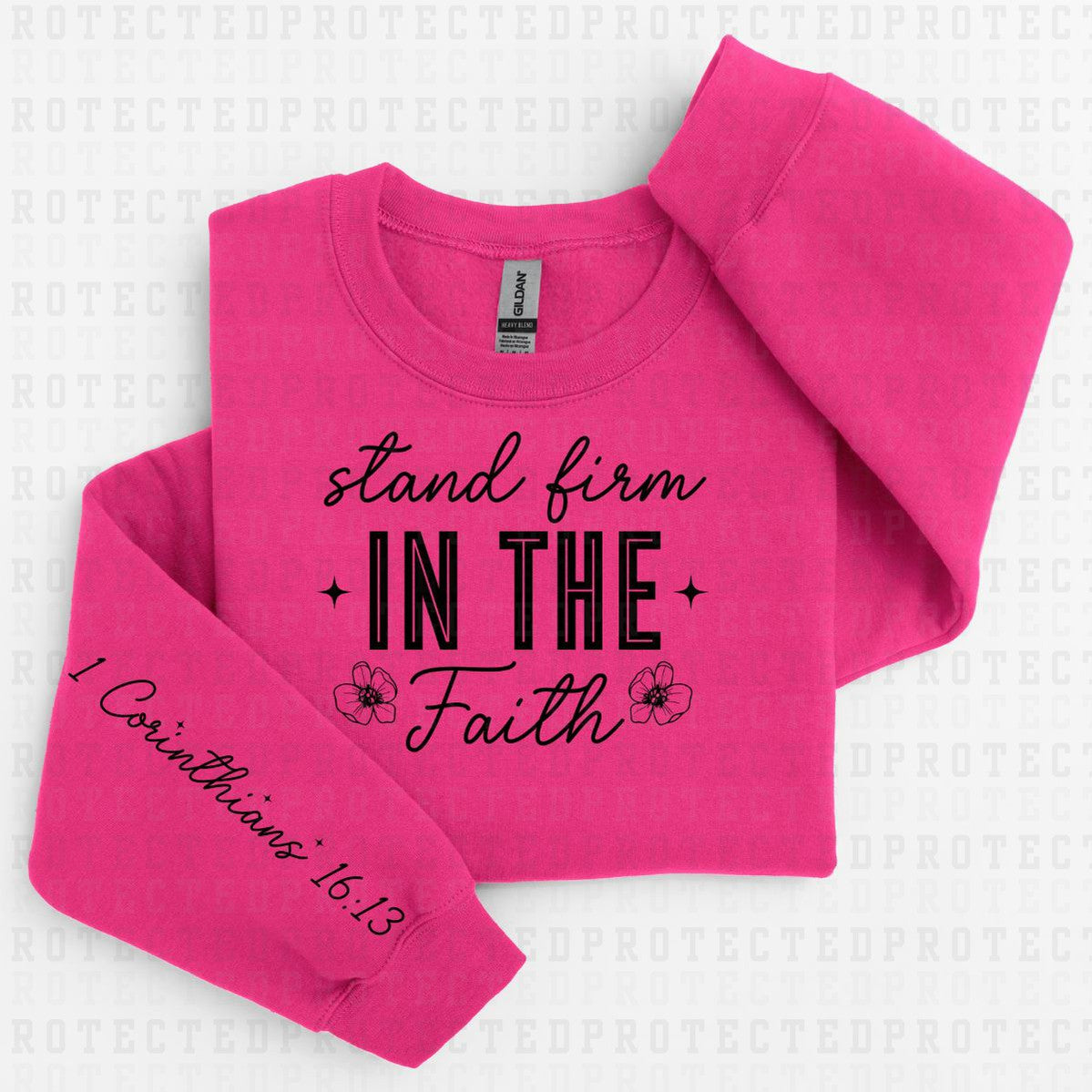 FAITH *SINGLE COLOR - SLEEVE DESIGN COMES IN 6"* (FULL FRONT/1 SLEEVE) - DTF TRANSFER