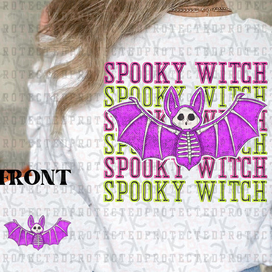 SPOOKY WITCH (POCKET+BACK) - DTF TRANSFER