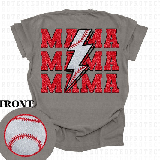 MAMA BASEBALL *FAUX SEQUIN* (POCKET/BACK)- DTF TRANSFER