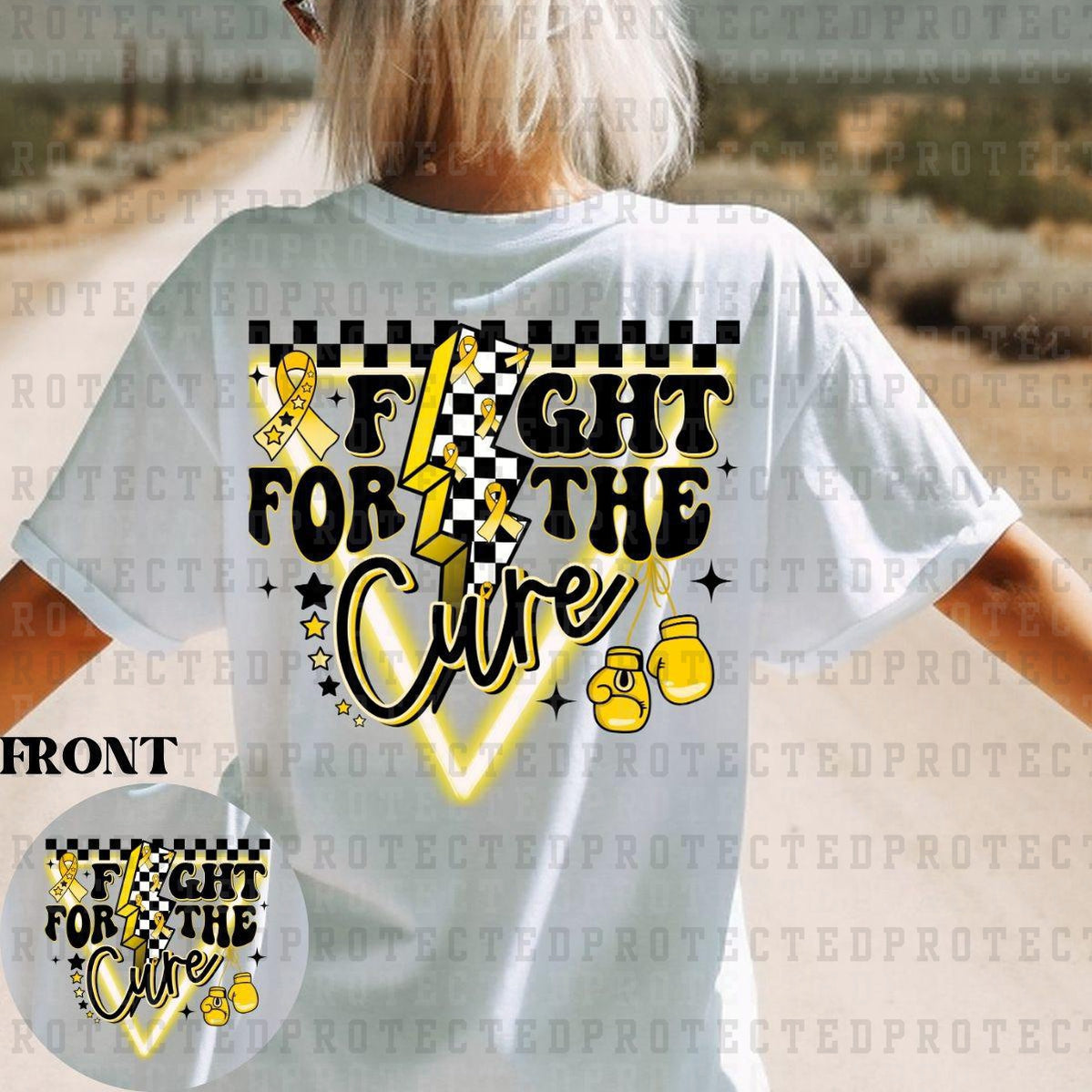 FIGHT FOR THE CURE (POCKET/BACK) - DTF TRANSFER