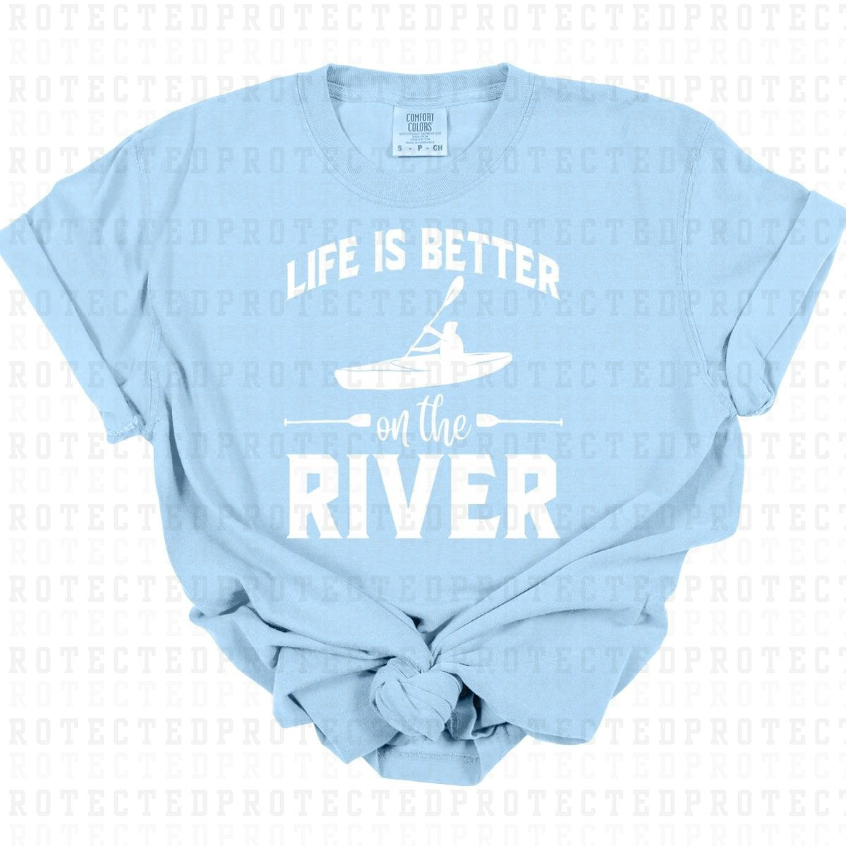 LIFE IS BETTER AT THE RIVER *SINGLE COLOR* - DTF TRANSFER